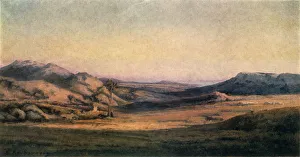 Painting of a landscape, title unknown. Artist: Edmond Baibazzona Painting of a landscape, title unknown. Artist: Edmond Baibazzona