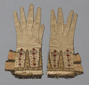 Pair of Gloves, England, 1601/50. Creator: Unknown Pair of Gloves, England, 1601/50. Creator: Unknown