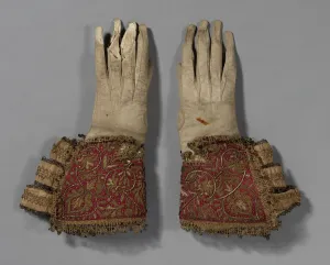 Pair of Men's Gloves, England, 1600/50. Creator: Unknown Pair of Men's Gloves, England, 1600/50. Creator: Unknown
