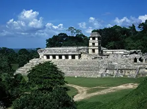 Mexican Historical Landmarks Prints: Palace Complex, Palanque, Chiapas, Mexico, 2000. Creator: Unknown