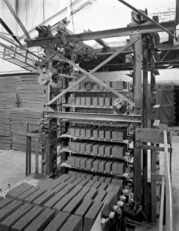 Palletising Machine at Whitwick Brickworks, 1963 Print