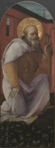 Early Renaissance Masterpiece Prints: Panel from a Triptych: St. Anthony Abbot, 1458. Creator: Filippo Lippi (Italian, c