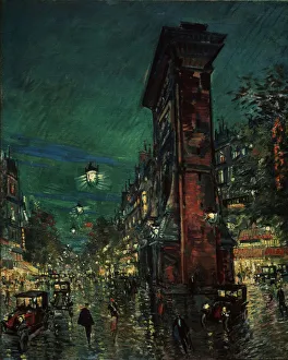 Paris, Porte Saint-Denis, 1923-1939. Artist: Korovin, Konstantin Alexeyevich (1861-1939) Paris, Porte Saint-Denis, 1923-1939. Artist: Korovin, Konstantin Alexeyevich (1861-1939)