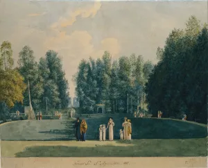 In the Park. Olgovo, 1813. Artist: Apraksina (1798-1886) In the Park. Olgovo, 1813. Artist: Apraksina (1798-1886)
