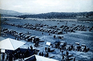 Images Dated 11th May 2007: Parking of vehicles on the Autodromo Nacional de Terramar in Sitges, 1922