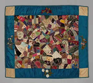 Parlor Throw, Illinois, c. 1890. Creator: Unknown Parlor Throw, Illinois, c. 1890. Creator: Unknown