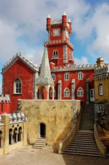 Pena Palace Portugal Prints: Partial view of the Pena Palace complex