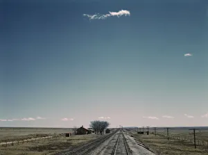 New Mexico Landscape Photography Prints: Passing a section house along the Atchison