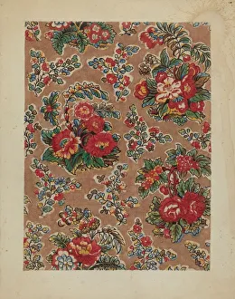 Vintage Patchwork Bedspread Print, c. 1936