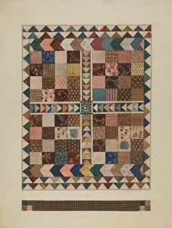Patchwork Crib Quilt Print, 1935/1942