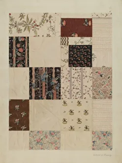 Elbert S. Mowery's Patchwork Quilt Print, c. 1938