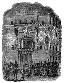 London Celebrations: The Peace Illumination Print, 1856