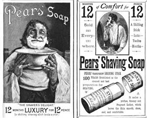 Black And White Vintage Ads Prints: Pears Soap, 1888. Creator: Unknown