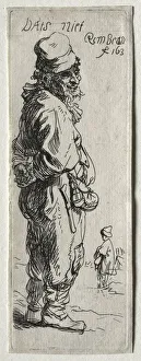Rembrandt Van Rijn Etchings Prints: A Peasant Replying: thats nothing, probably 1634. Creator: Rembrandt van Rijn (Dutch