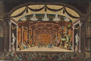 Magic Lantern History Prints: Peep Show Image, ca 1770. Creator: Anonymous