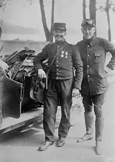 Vintage Aircraft Pilot Prints: Pegoud & Monternier, between c1914 and c1915
