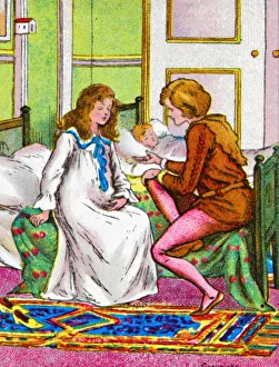 Coloured Lantern Slides Prints: Peter and Wendy, c1905