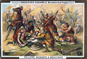 Images Dated 27th September 2005: Philipe Auguste at the Battle of Bouvines, 1214, (19th century)