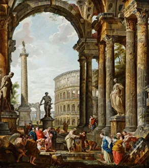 Greek Philosopher Portraits Prints: The Philosopher Diogenes Throwing Down His Bowl