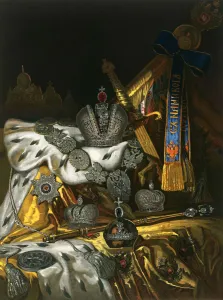 Picture of the Russian Imperial regalia, 1856 Picture of the Russian Imperial regalia, 1856