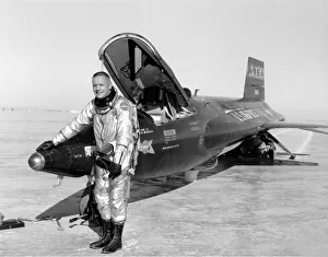 Pilot Neil Armstrong and X-15 #1, 1960. Creator: NASA Pilot Neil Armstrong and X-15 #1, 1960. Creator: NASA