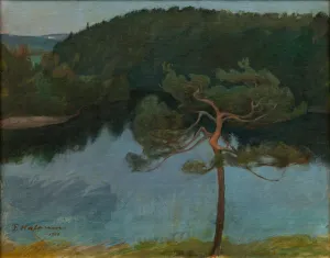 Jean Sibelius Artwork Prints: Pine tree by the shore, 1900