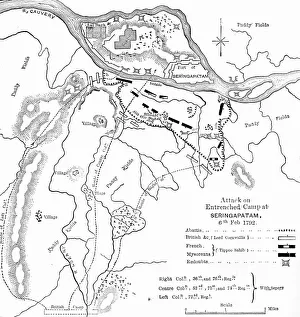 British Empire In Asia Prints: Plan of the Attack on Seringapatam, c1891. Creator: James Grant