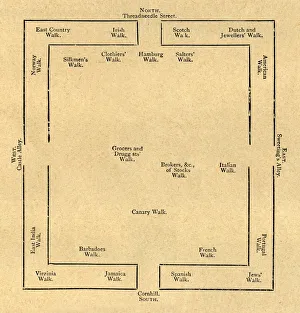 Cassell Company Limited Prints: Plan of the Exchange in 1837, (1897). Creator: Unknown