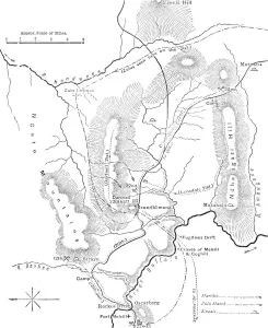 Plan of the Marches near Isandhlwana between Jan. 12th and 22nd, 1879, c1880 Plan of the Marches near Isandhlwana between Jan. 12th and 22nd, 1879, c1880