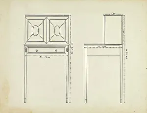 Plan for Rendering, c. 1953. Creator: Unknown