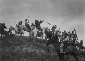 Edward Curtis Images Prints: Planning a raid, c1907. Creator: Edward Sheriff Curtis