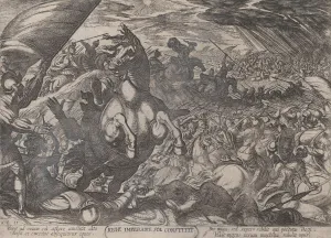 Plate 11: Joshua Ordering the Sun to Stand Still, from The Battles of the Ol... ca Plate 11: Joshua Ordering the Sun to Stand Still, from The Battles of the Ol... ca