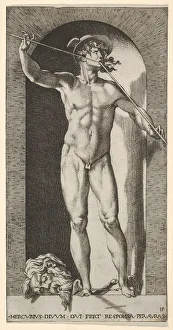 Plate 14: Mercury standing in a niche playing his pipes Plate 14: Mercury standing in a niche playing his pipes