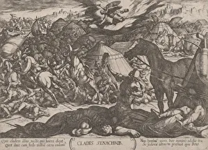 Plate 21: The Angel of the Lord Vanquishing the Army of Sennacherib, from Th... ca Plate 21: The Angel of the Lord Vanquishing the Army of Sennacherib, from Th... ca