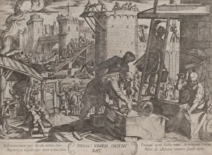 Plate 24: The Israelites Rebuilding the Walls of Jerusalem, from The Battles... ca Plate 24: The Israelites Rebuilding the Walls of Jerusalem, from The Battles... ca