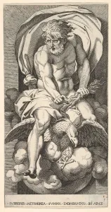 Plate 3: Jupiter emerging from a niche, riding an eagle Plate 3: Jupiter emerging from a niche, riding an eagle