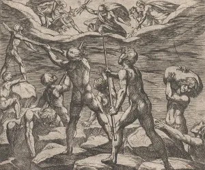 Plate 6: The Giants Attempting to Storm Olympus (Gigantomachia) Plate 6: The Giants Attempting to Storm Olympus (Gigantomachia)