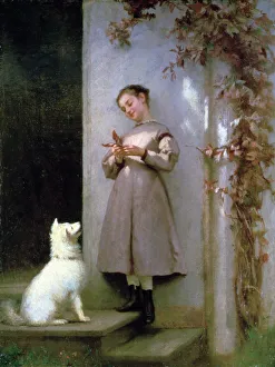 Playmates, 1868. Artist: George Cochran Lambdin Playmates, 1868. Artist: George Cochran Lambdin