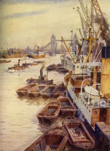 British Boats Prints: The Pool of London, c1948. Creator: Unknown