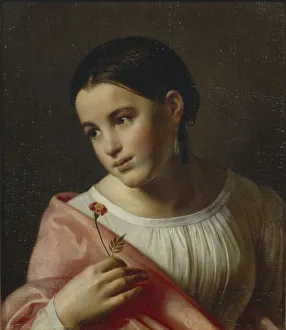 Poor Liza, 1827. Artist: Kiprensky, Orest Adamovich (1782-1836) Poor Liza, 1827. Artist: Kiprensky, Orest Adamovich (1782-1836)