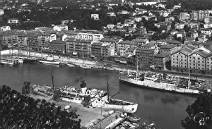 The port from Mont Boron, Nice, France, early 20th century The port from Mont Boron, Nice, France, early 20th century