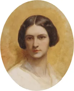 Oil On Canvas Portrait Artist Prints: Portrait of Cornelia Marjolin-Scheffer, c. 1850. Creator: Scheffer, Ary (1795-1858)
