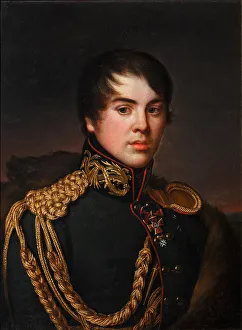 Portrait of Count Vladimir Stepanovich Apraksin (1796-1833), ca 1812. Artist: Svintsov, S.S. (active 1810s) Portrait of Count Vladimir Stepanovich Apraksin (1796-1833), ca 1812. Artist: Svintsov, S.S. (active 1810s)