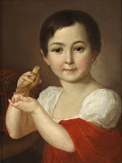 Portrait of Countess Lidia Alexeevna Gorchakova (1807-1826) with Canary Portrait of Countess Lidia Alexeevna Gorchakova (1807-1826) with Canary