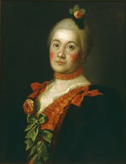 Portrait of Countess Tatyana Alexeyevna Trubetskaya, 1761. Artist: Antropov, Alexei Petrovich (1716-1795) Portrait of Countess Tatyana Alexeyevna Trubetskaya, 1761. Artist: Antropov, Alexei Petrovich (1716-1795)