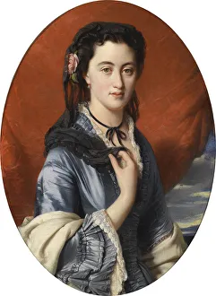 Portrait of Countess Varvara Musina-Pushkina (1832-1885), 1864. Artist: Winterhalter, Franz Xavier (1805-1873) Portrait of Countess Varvara Musina-Pushkina (1832-1885), 1864. Artist: Winterhalter, Franz Xavier (1805-1873)