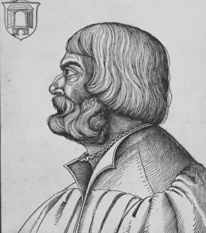 Portrait of Dürer, early 16th century. Creator: Erhard Schön Portrait of Dürer, early 16th century. Creator: Erhard Schön