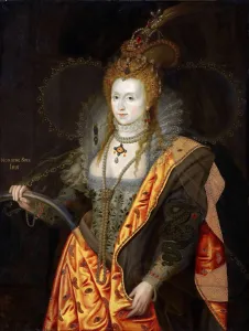 Portrait of Elizabeth I of England (1533-1603), in ballet costume as Iris Portrait of Elizabeth I of England (1533-1603), in ballet costume as Iris