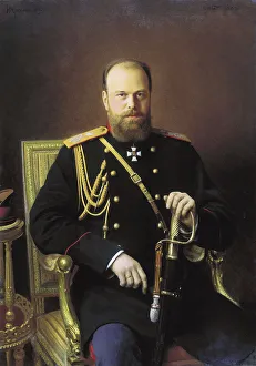 Portrait of the Emperor Alexander III, 1886. Artist: Ivan Kramskoy Portrait of the Emperor Alexander III, 1886. Artist: Ivan Kramskoy