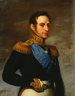 Portrait of Emperor Nicholas I, 1826. Artist: Vasily Tropinin Portrait of Emperor Nicholas I, 1826. Artist: Vasily Tropinin